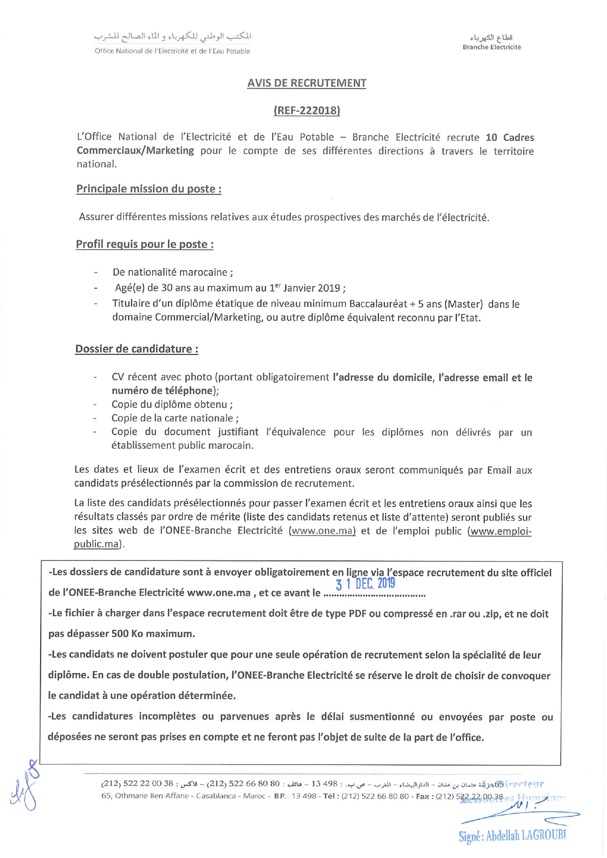 cadres commerciaux marketing