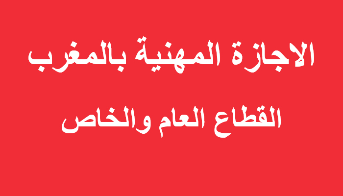 الاجازة المهنية